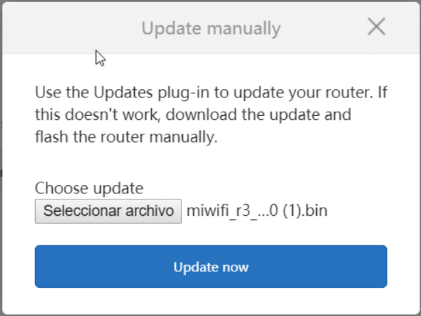 Xiaomi Mi Router 3 - Update Manually