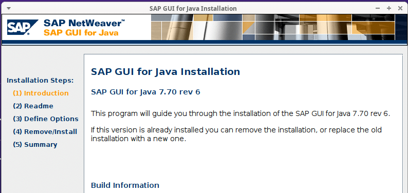 SAP GUI for JAVA